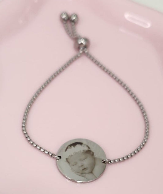 Silver Circle Adjustable Bracelet