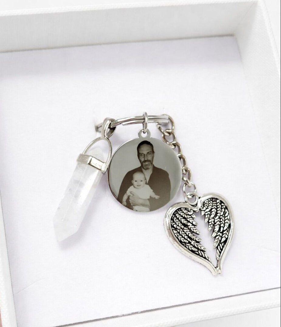 Angel Crystal Pendant Keyring
