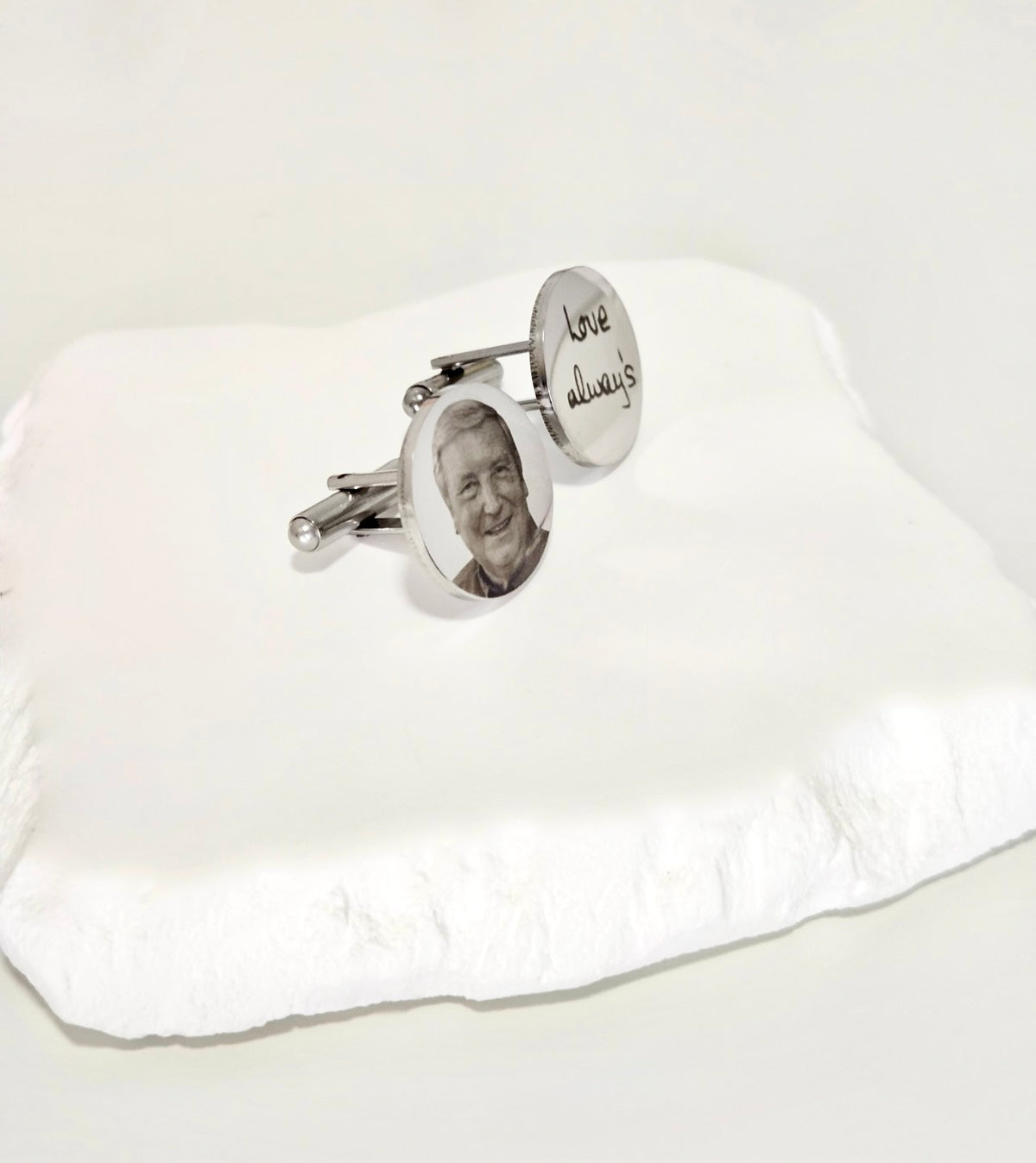 Silver Circle Cuff Links