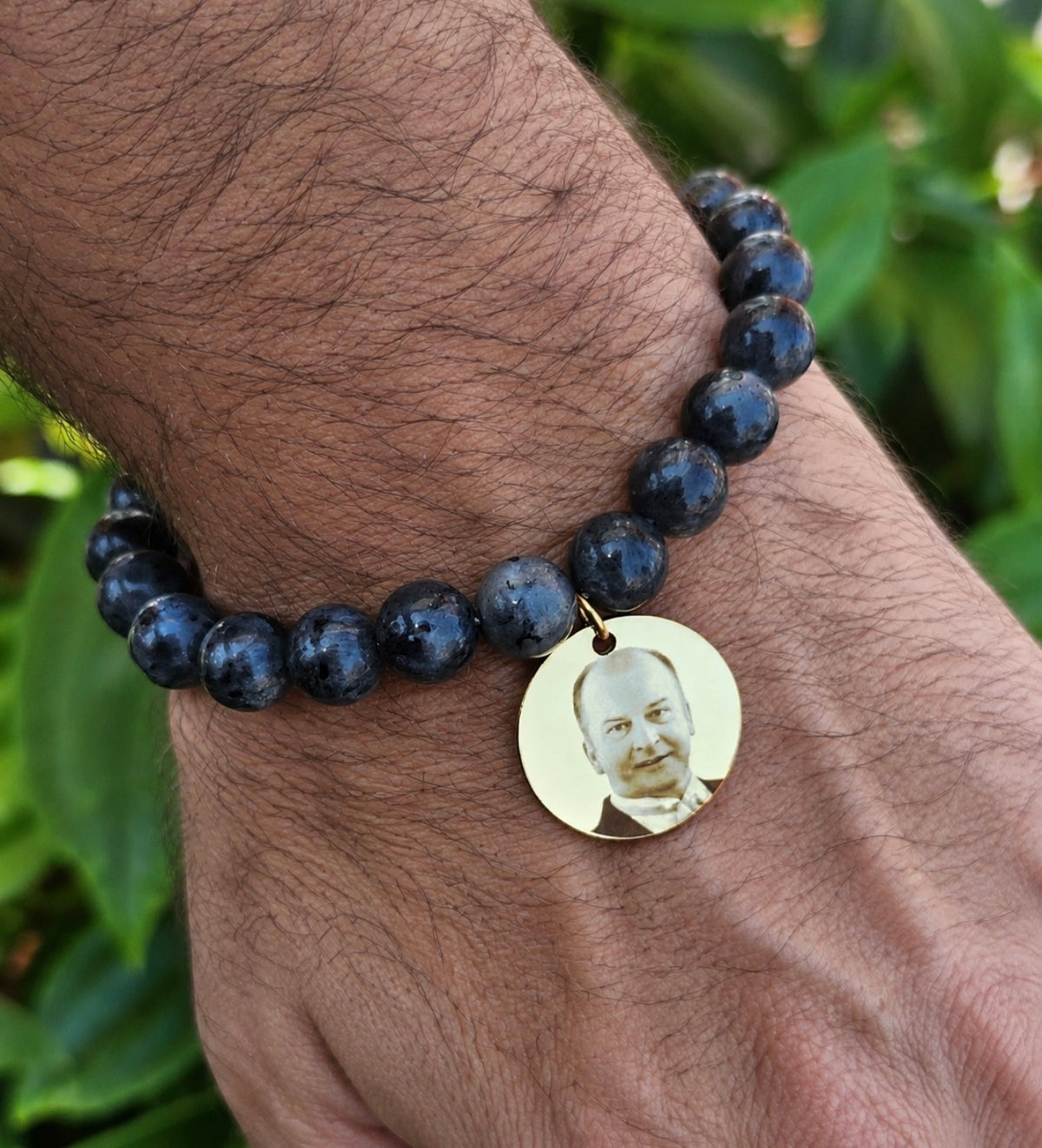 Men’s Larvikite Crystal Bracelet