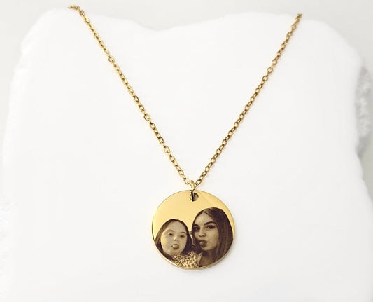 Gold Circle Pendant Necklace