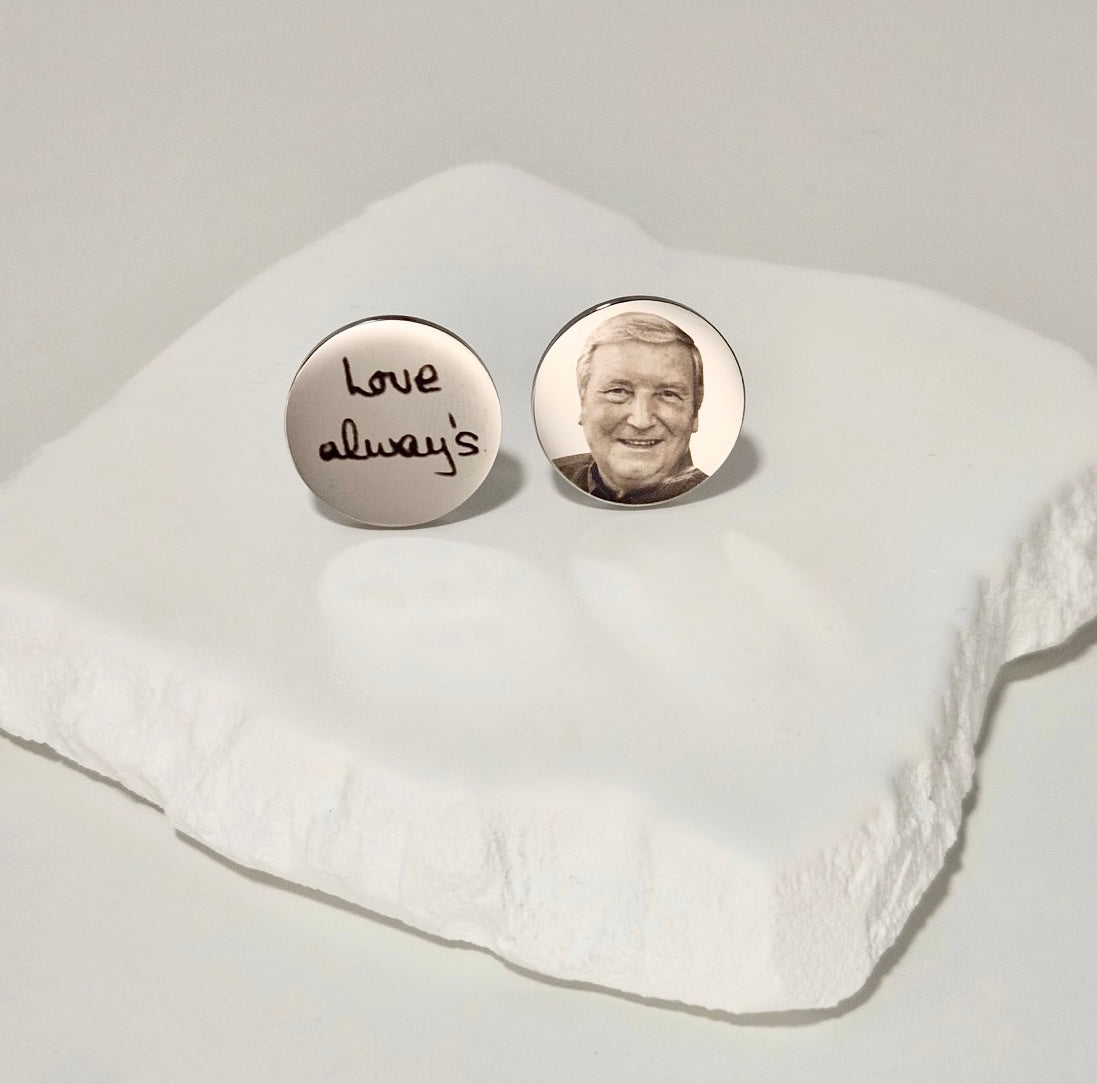 Silver Circle Cuff Links