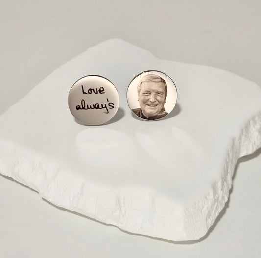Silver Circle Cuff Links