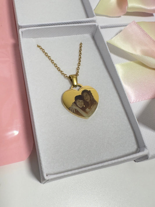 Gold Heart Pendant Necklace
