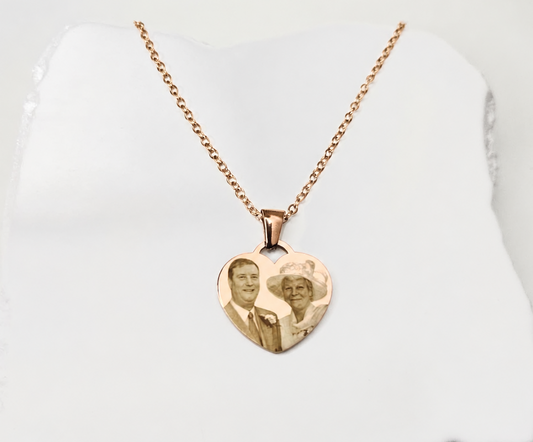 Rose Gold Heart Pendant Necklace
