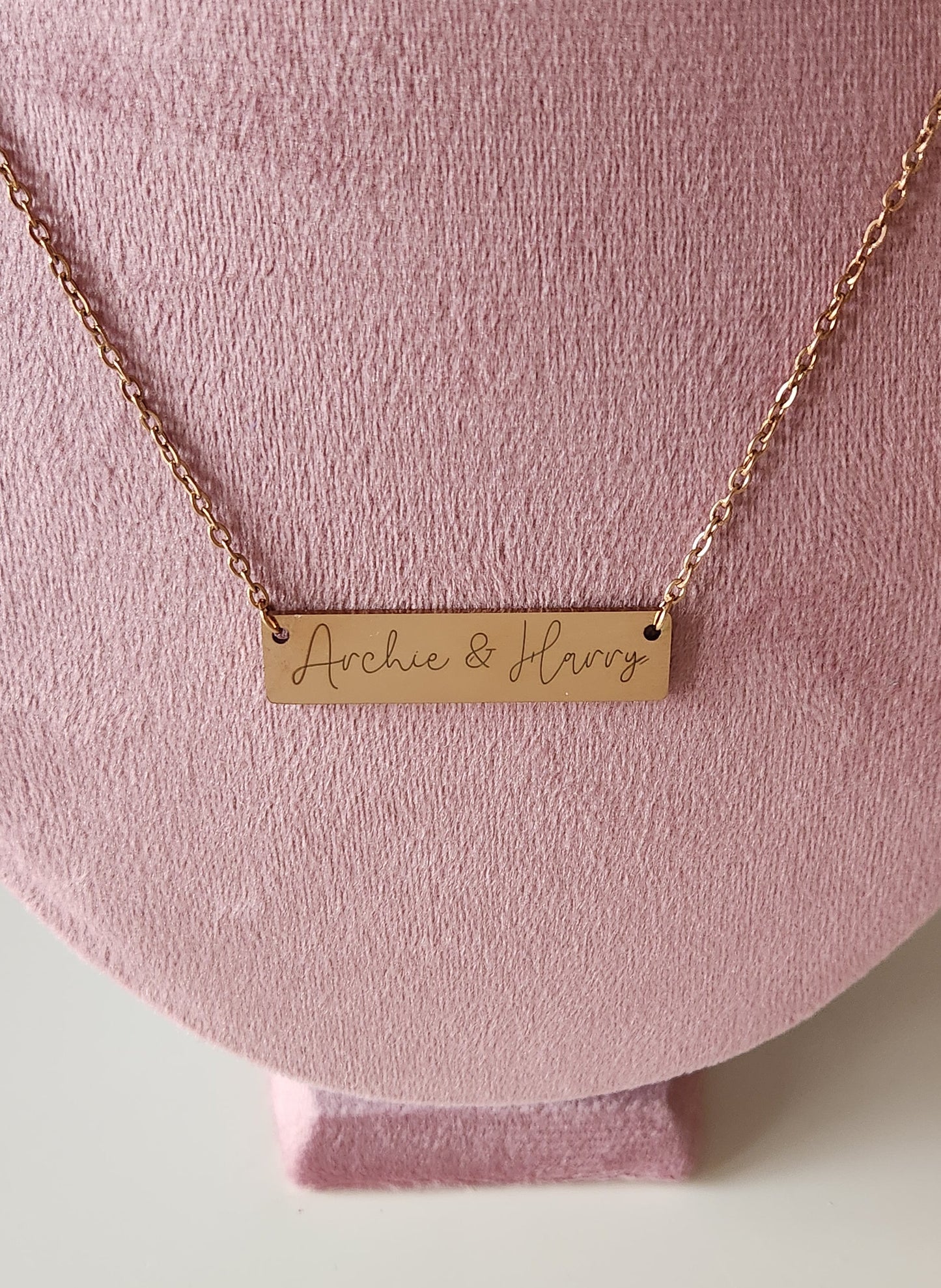 Rose Gold Bar Necklace