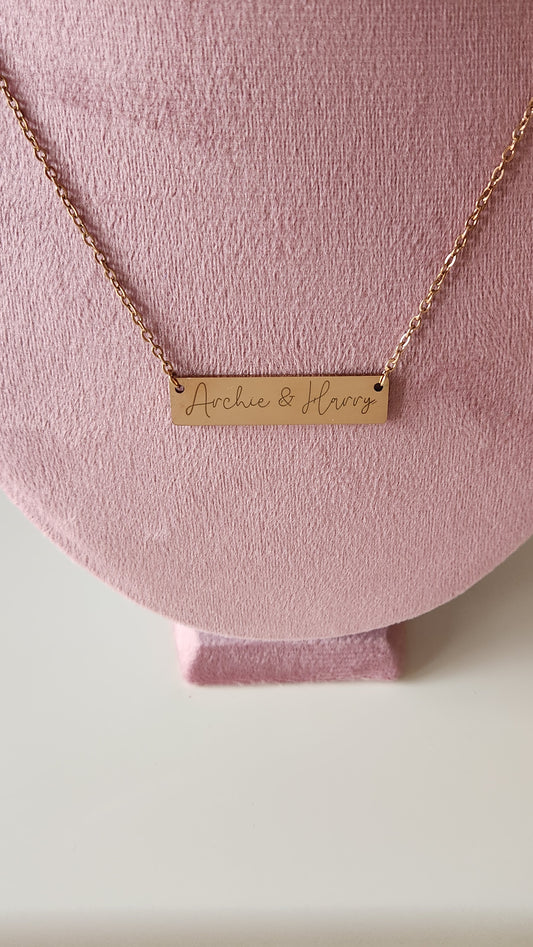 Rose Gold Bar necklace