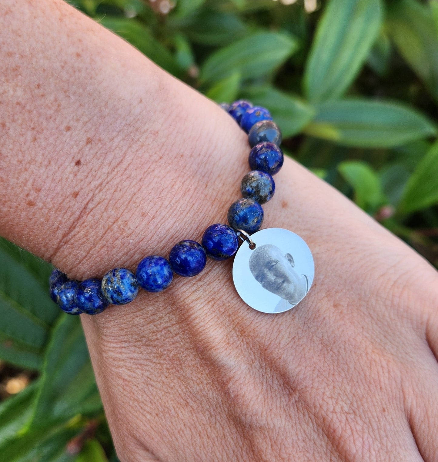 Lapiz Lazuli Crystal Pendant Bracelet