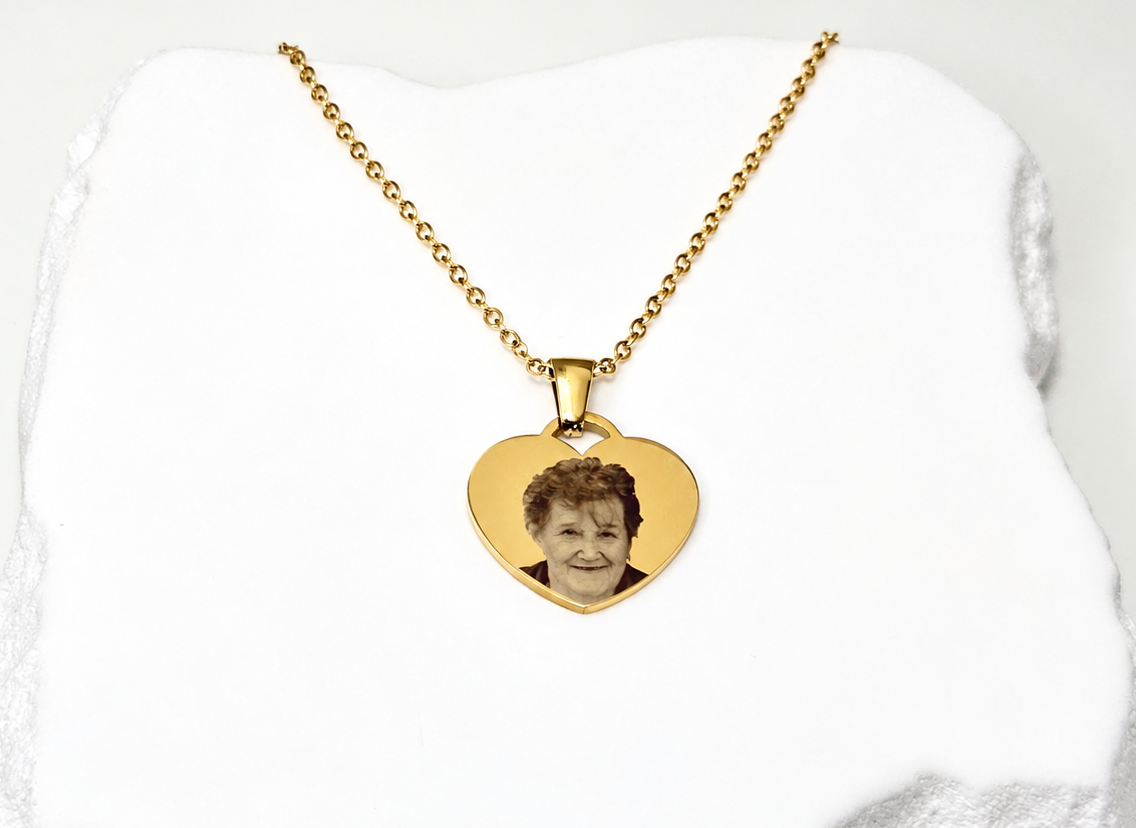 Gold Heart Pendant Necklace