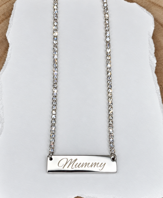 Silver Diamonte Necklace
