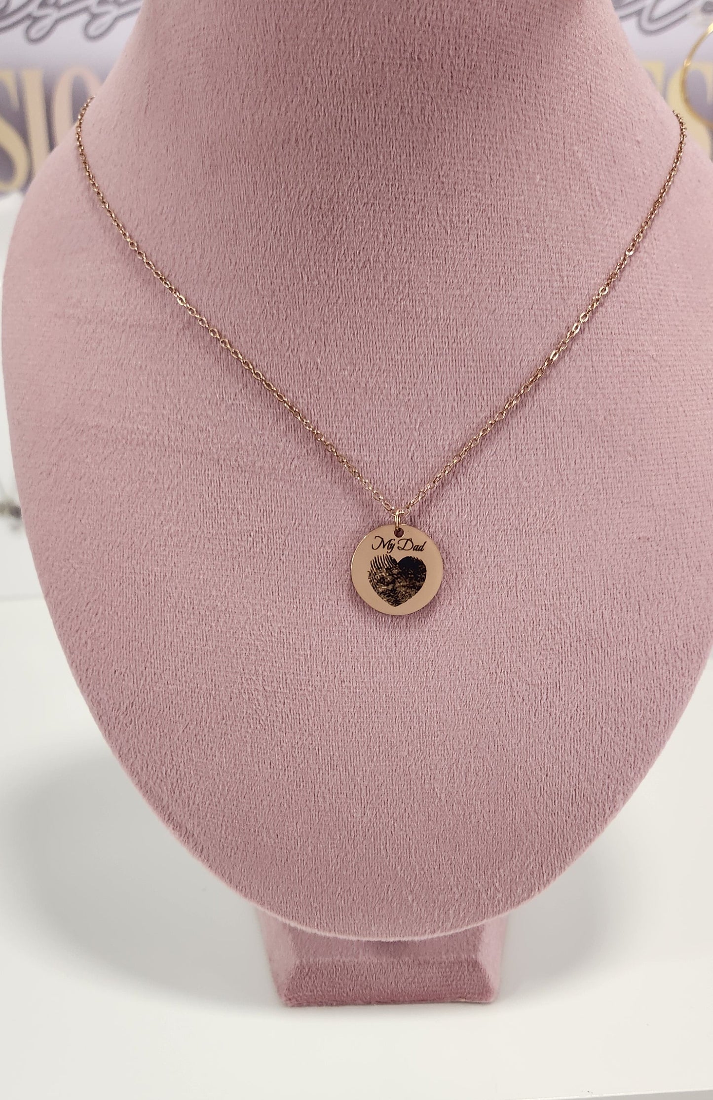 Rose Gold Circle Pendant Necklace