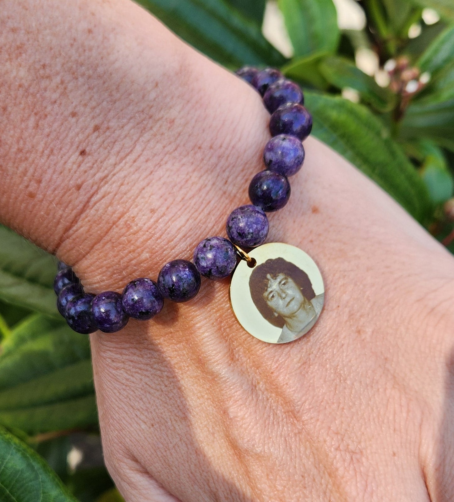 Amethyst Crystal Pedant Bracelet