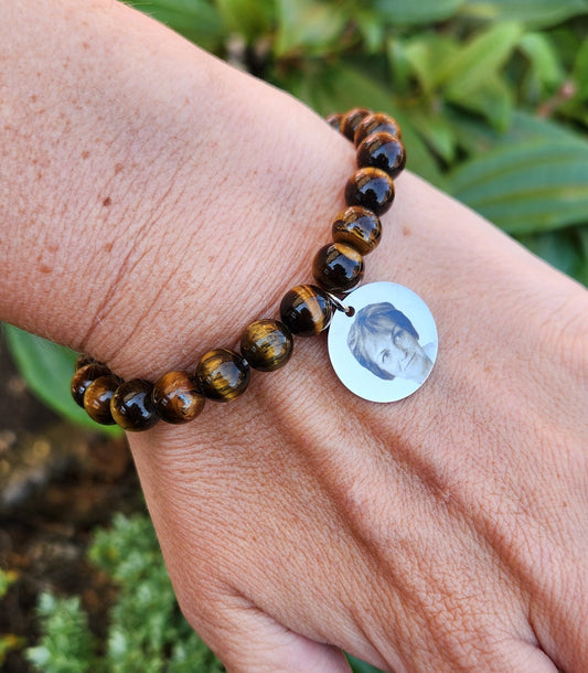 Tigers Eye Crystal Pendant Bracelet