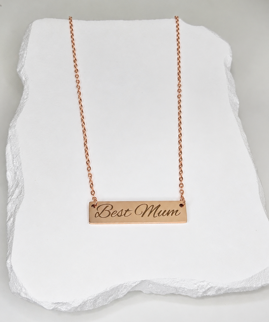 Rose Gold Bar Necklace