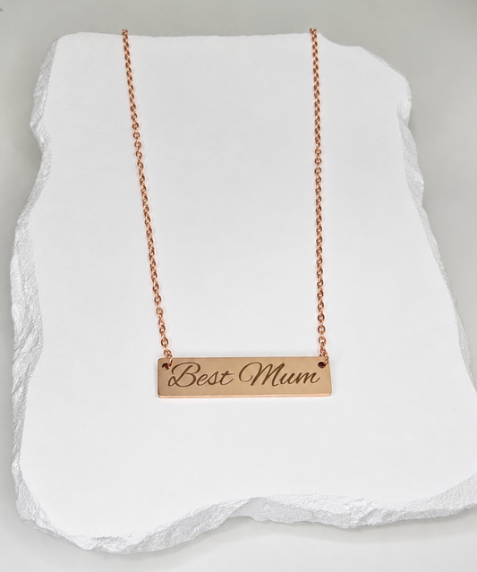 Rose Gold Bar Necklace