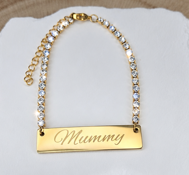 Gold Diamonte Custom Bracelet