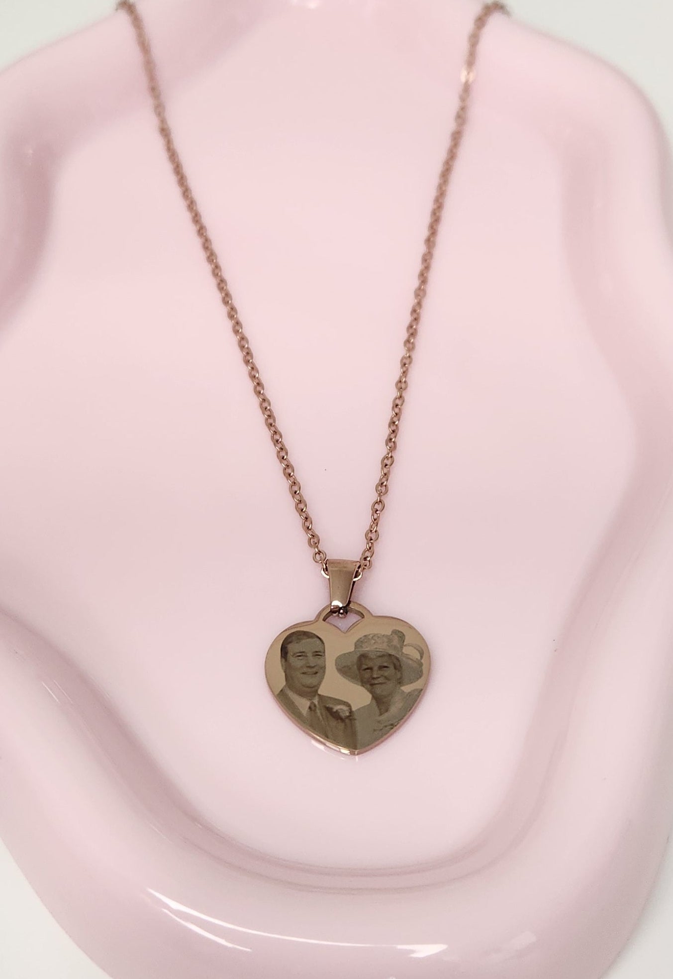 Rose Gold Heart Pendant Necklace