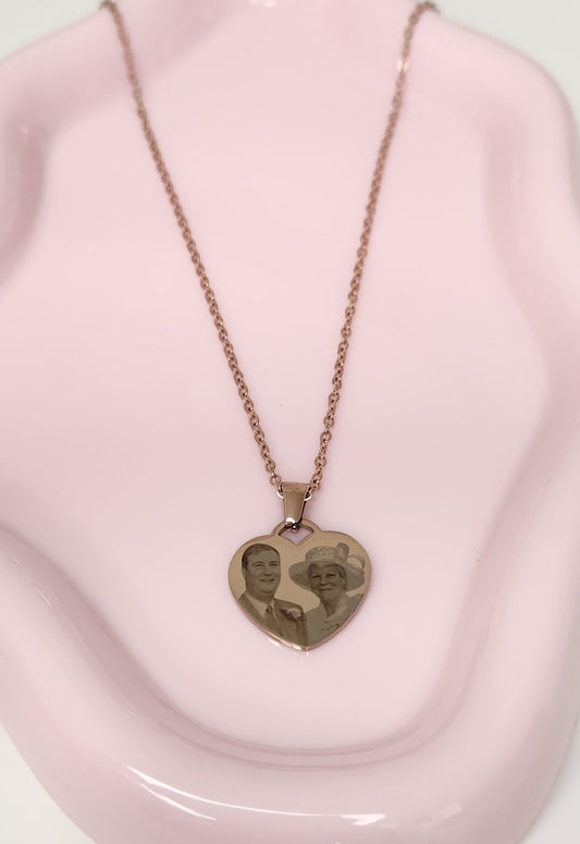 Rose Gold Heart Pendant Necklace