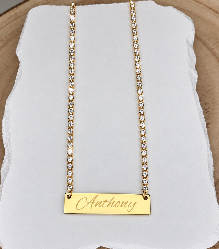 Gold Diamonte Necklace