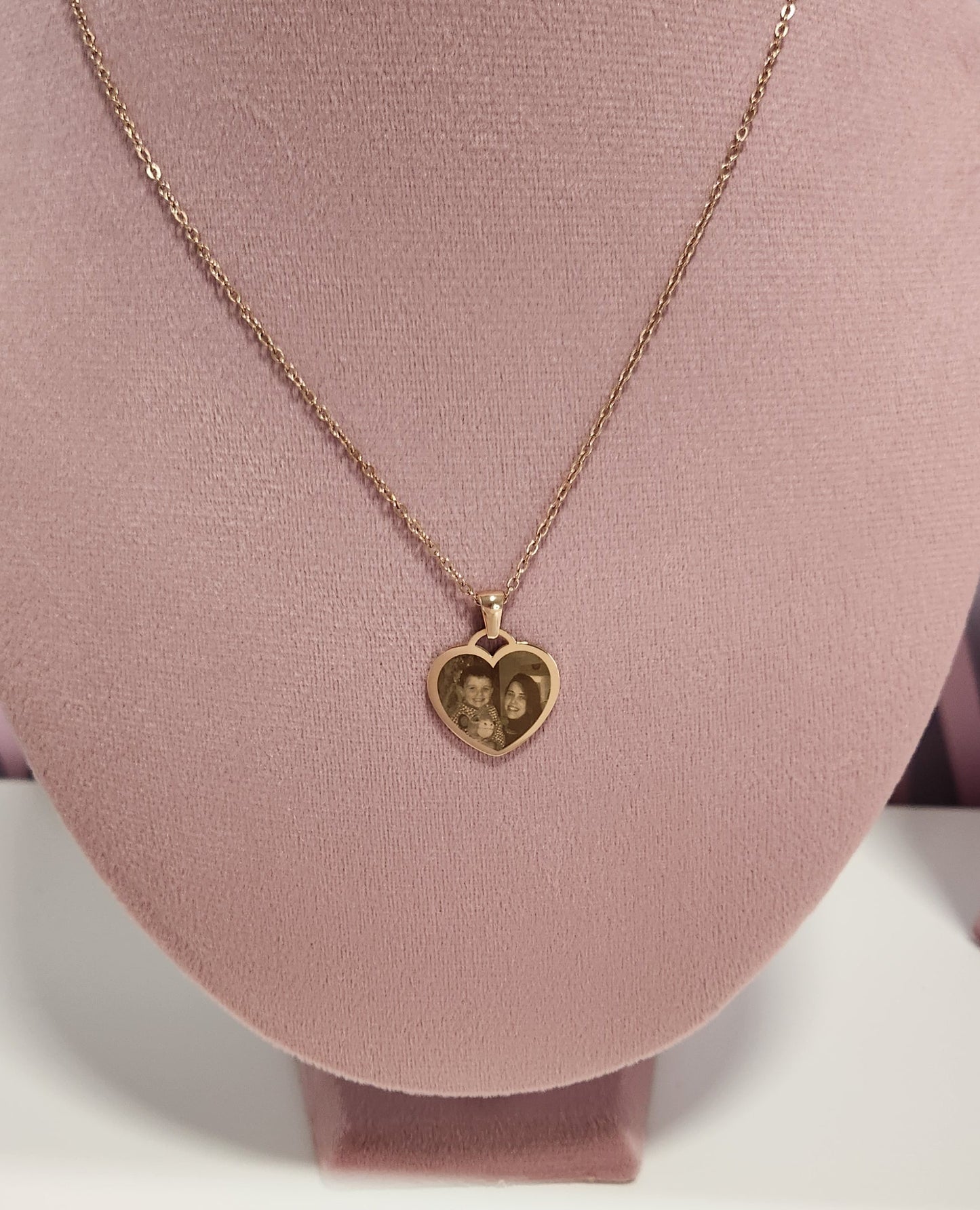 Rose Gold Heart Pendant Necklace