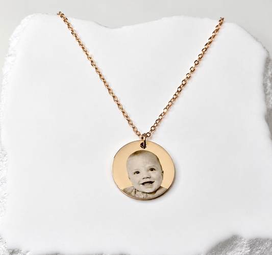 Rose Gold Circle Pendant Necklace