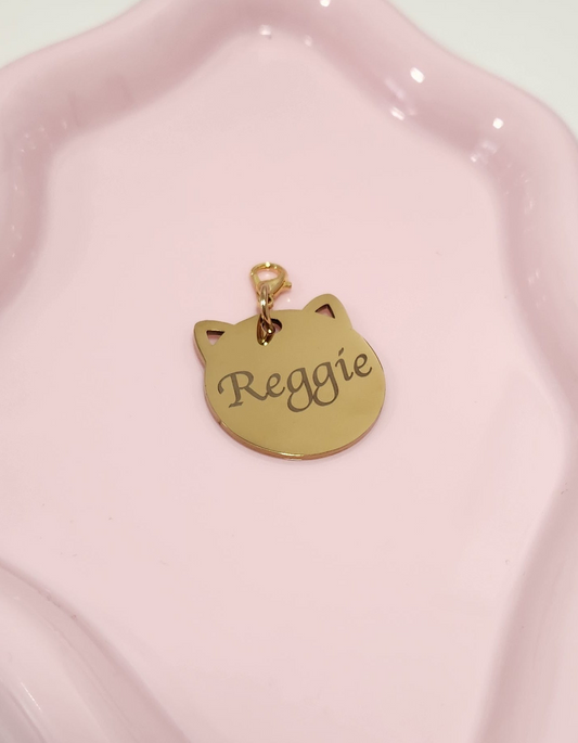Gold Cat Collar Pendant
