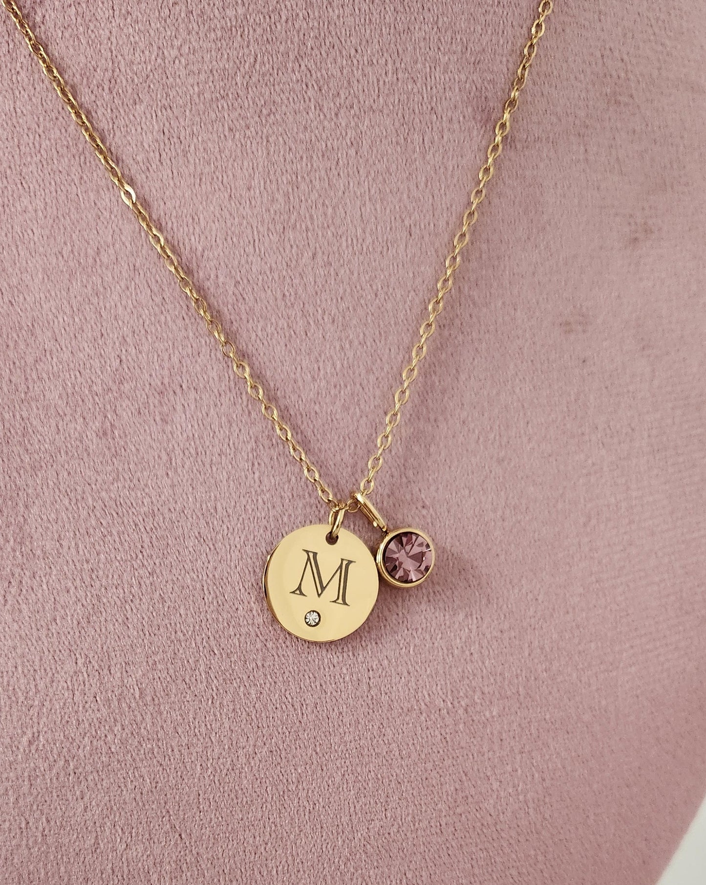 Gold Birthstone Necklace