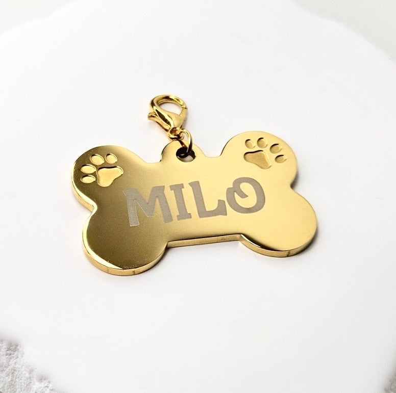 Gold Dog Collar Pendant