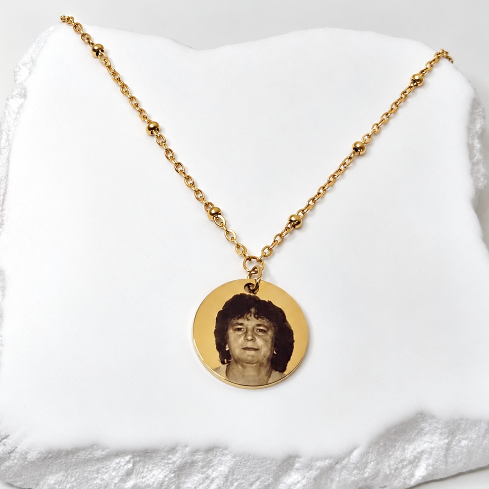 Gold Circle Beaded Necklace