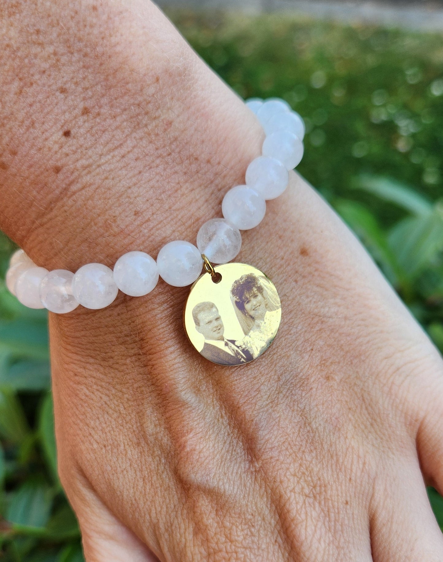 White Quartz Crystal Bracelet