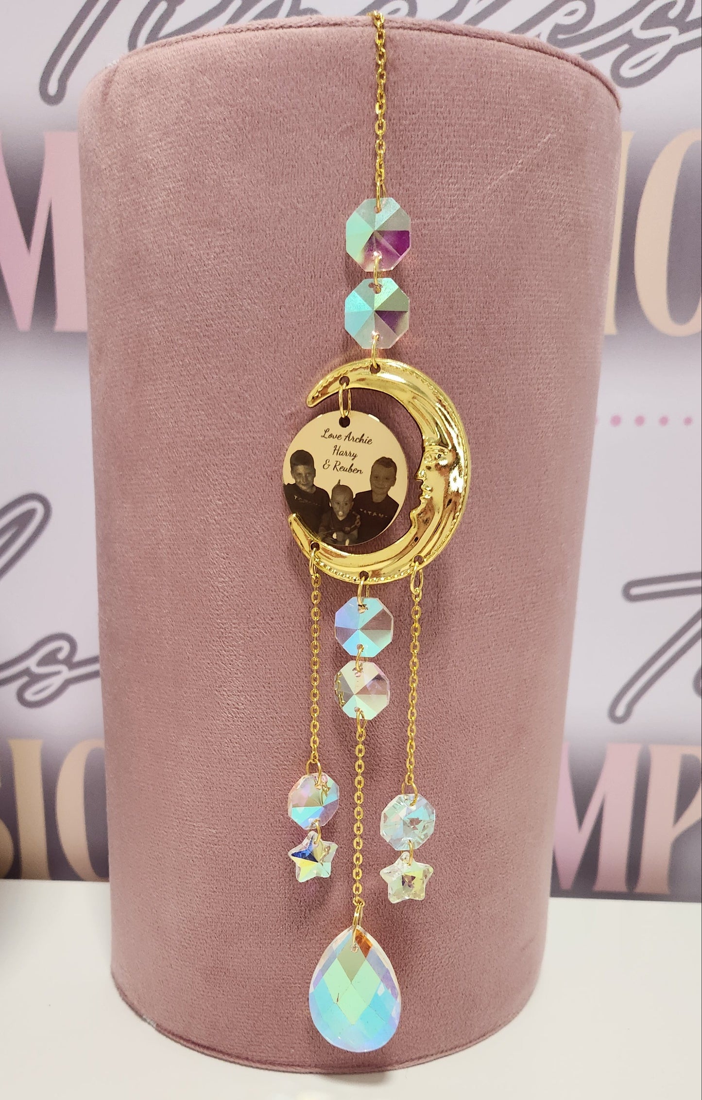 Large Gold Moon Sun Catcher