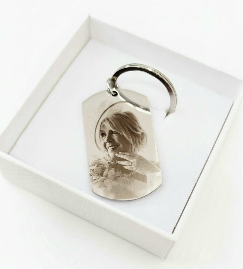 Silver Tag Pendant Keyring