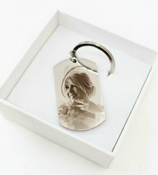 Silver Tag Pendant Keyring